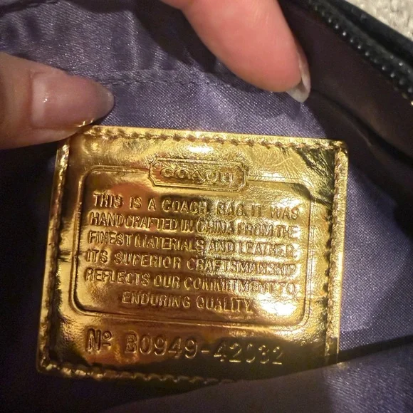 Coach Amanda Satin Black Wristlet Clutch - Picture 6 of 7